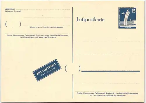 Berlin P 41 b als Ganzsache ungebraucht #KY880