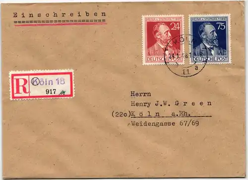 Alliierte Besetzung 963-964 auf Brief Satzbrief #KY962