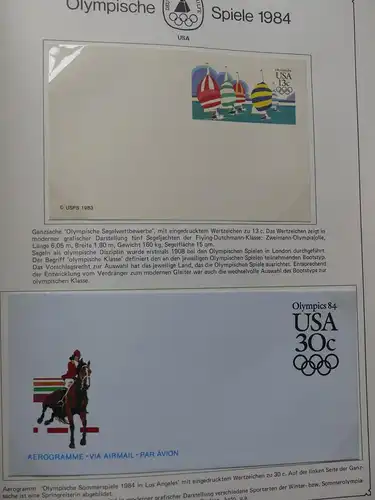 Motiv "Olympische Spiele 1984" dual besammelt im Vordruck #LY802