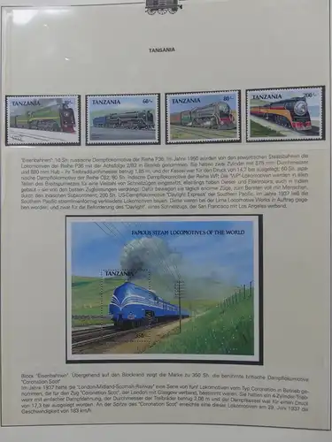 Motiv "Eisenbahn" dual besammelt im Lindner Vordruck #LY804