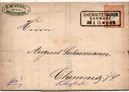 Deutsches Reich 18 auf Brief als Einzelfrankatur Ortsbrief #KY606