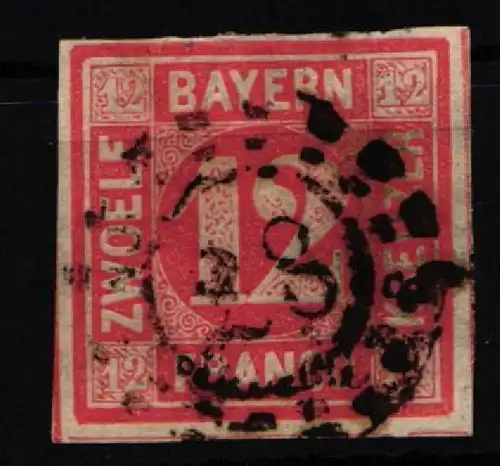Bayern 6 gestempelt breitrandig aber dünn #KY628
