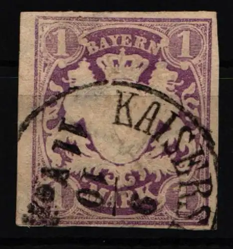 Bayern 30 gestempelt sauber geschnitten, Besitzerzeichen #KY694