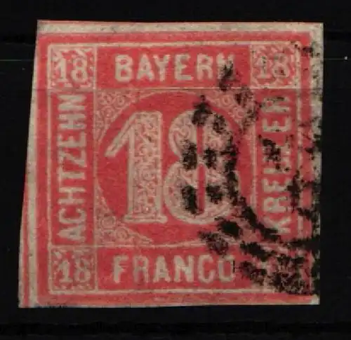 Bayern 13 b gestempelt stärkere Mängel, dünne Stellen #KY675