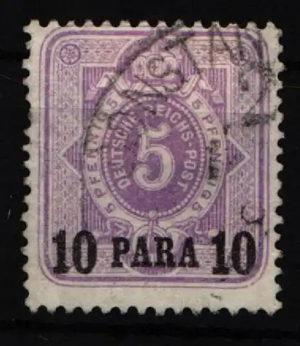 Deutsche Auslandspostämter Türkei 1 gestempelt Zahnfehler links #NA069