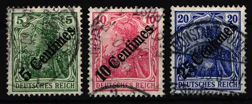 Deutsche Auslandspostämter Türkei 48-50 gestempelt #NA080