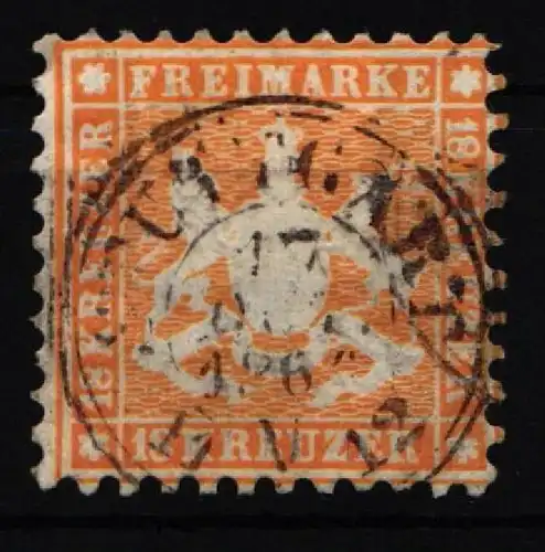 Württemberg 29 gestempelt gut gezähnt, nicht hell #NA135