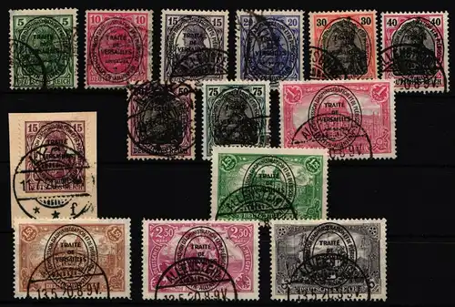 Deutsche Abstimmungsgebiete Allenstein 15-28 gestempelt #NA146