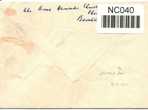 BRD Bund 171 auf Brief als Mehrfachfrankatur portogerecht, Brief gefaltet #NC040