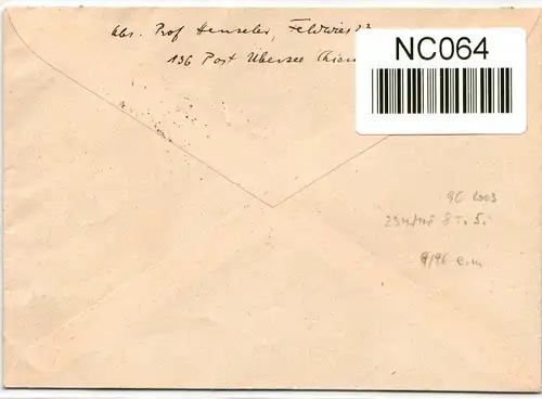 BRD Bund 234 auf Brief als Mehrfachfrankatur portogerecht vom Eckrand #NC064