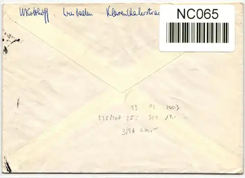 BRD Bund 235 auf Brief als Mehrfachfrankatur portogerecht #NC065