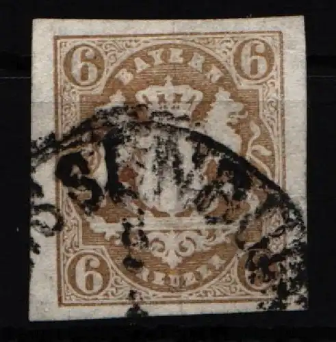 Bayern 20 gestempelt breitrandig #NC082