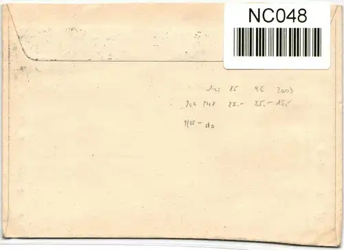 BRD Bund 209 auf Brief als Mehrfachfrankatur portogerecht #NC048