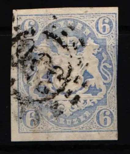 Bayern 16 gestempelt Mängel, angeschnitten #NC081