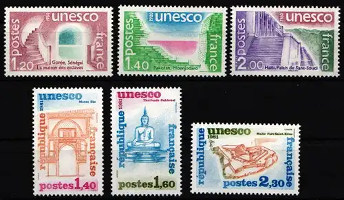 Frankreich Dienstmarken Unesco 21-26 postfrisch #NC182