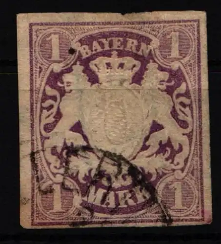 Bayern 30 gestempelt leichte Mängel unten leicht verfärbt #NC137