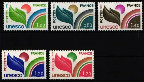 Frankreich Dienstmarken Unesco 16-20 postfrisch #NC181