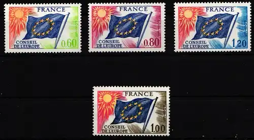 Frankreich Dienstmarken Europarat 16-19 postfrisch #NC179
