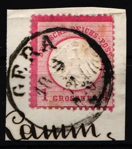Deutsches Reich 4 gestempelt auf Briefstück #NC265