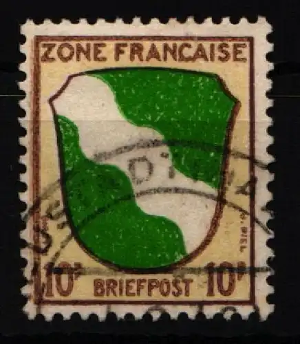 Französische Zone Allg. Ausgabe 5 gestempelt geprüft Schlegel BPP #NC360