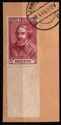 Französische Zone Allg. Ausgabe 13 UR gestempelt geprüft schlegel BPP #NC356