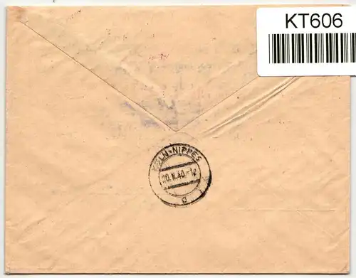 Deutsches Reich 519, 523 auf Brief Deutsche Dienstpost Böhmen Mähren #KT606