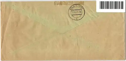 Deutsches Reich 519, 523 auf Brief Deutsche Dienstpost Böhmen Mähren #KT608