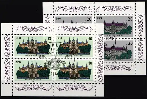 DDR 3032-3035 gestempelt als Kleinbogensatz #KX891