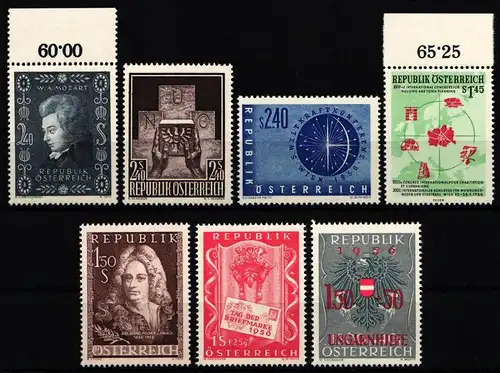 Österreich Jahrgang 1956 mit 1024-1030 postfrisch #KZ439