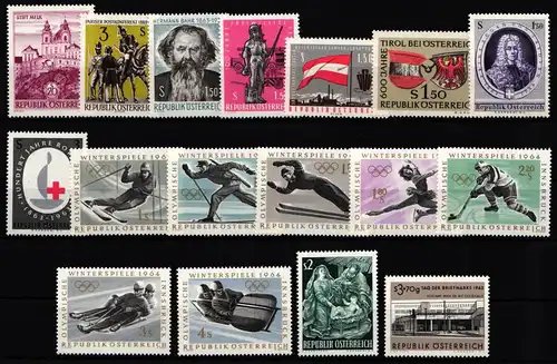 Österreich Jahrgang 1963 mit 1128-1144 postfrisch #KZ445