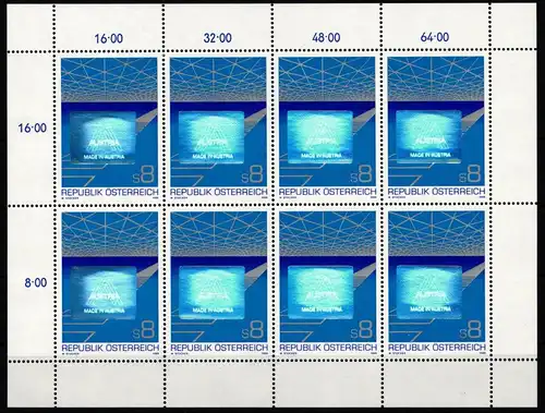 Österreich 1936 postfrisch als Kleinbogen #KZ500