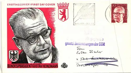 BRD Bund 638 auf Brief Postkrieg DDR #NC504