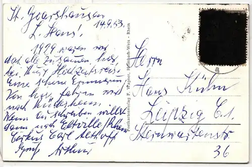BRD Bund 165 auf Postkarte als Einzelfrankatur Postkrieg DDR #NC505