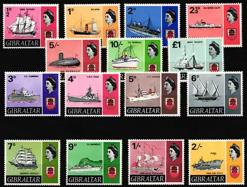Gibraltar 188-201 postfrisch Schifffahrt #JH948