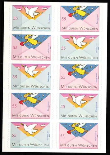 BRD Bund Folienblatt 12a mit 2827-2828 postfrisch #NB624