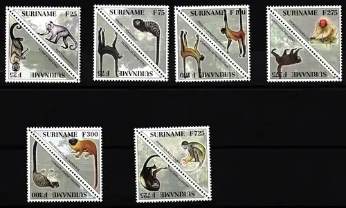 Surinam 1589-1600 postfrisch Affen #JW004