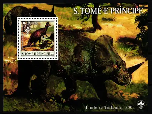 Sao Tome e Principe Block 423 postfrisch Dinosaurier #JW051