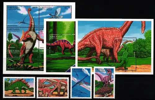 Grenada Block 380 + 2435-2444 postfrisch Dinosaurier #JW028
