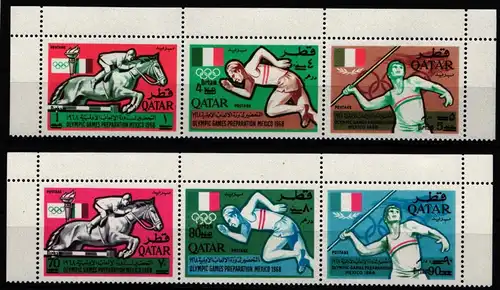 Qatar 259-264 A postfrisch Olympische Spiele 1968 Mexico #JW136