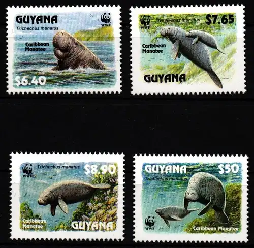 Guyana 4081-4084 postfrisch Manati WWF, Seekühe #JW085