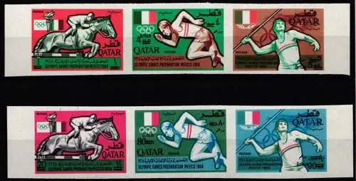 Qatar 259-264 B postfrisch Olympische Spiele 1968 Mexico #JW137