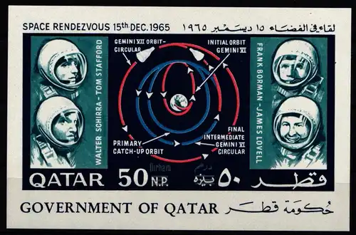 Qatar Block 8 postfrisch Space Rendezvous 1965 #JW139