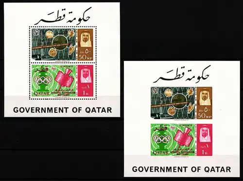 Qatar Block 2 A + B postfrisch ITU #JW156