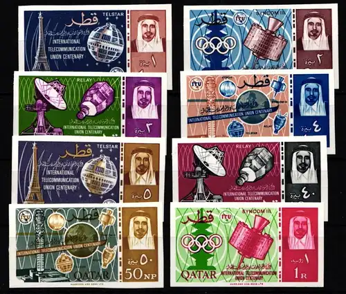 Qatar 64-71 B postfrisch ITU #JW150