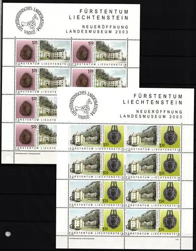 Liechtenstein 1319-1320 postfrisch als Kleinbögen, Landesmuseum #JW162