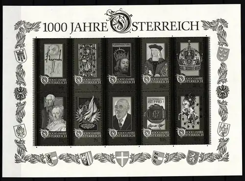 Österrreich Block 12 postfrisch als Schwarzdruck #JW180