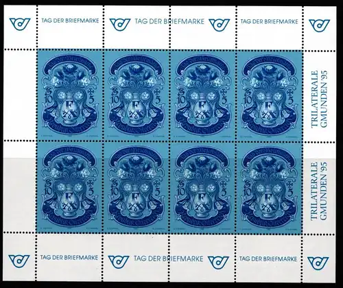 Österrreich 2158 postfrisch als Blaudruck-Kleinbogen #JW211