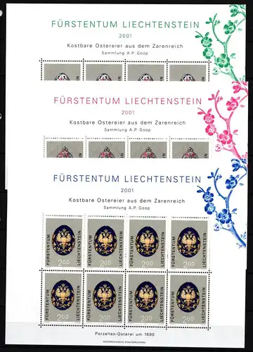 Liechtenstein 1259-1261 postfrisch als Kleinbögen #JW159