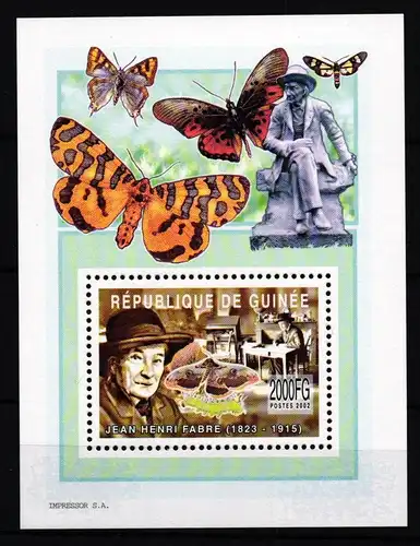 Guinea 3998 postfrisch Einzelblock / Schmetterling #KC202