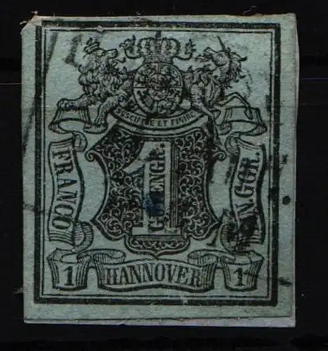 Hannover 1 gestempelt auf Briefstück #NC878